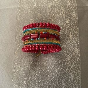 Red beaded cuff